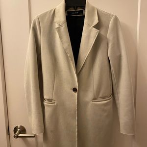 Zara grey/beige suede blazer